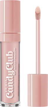 PUPA CandyClub Waterymallow błyszczący balsam do ust, jasnoróżowy, w przeźroczystej tubce z aplikatorem.