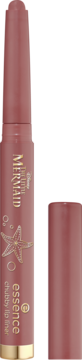 Essence The Little Mermaid Chubby Lip Liner w odcieniu brudnego różu, z odkrytą końcówką i złotą rozgwiazdą.