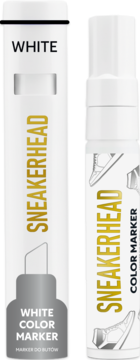 Biały marker Sneakerhead do butów, widok produktu i jego opakowania z napisem WHITE COLOR MARKER.