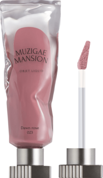 Żelowy tint Muzigae Mansion Objet Liquid Dawn Rose 023. Miękka tubka i aplikator. Długotrwały, matowy efekt.