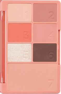 I’m Meme Color Pattern Palette Coral Pattern. Otwarta paleta z 7 cieniami: koralowe, brzoskwiniowe maty, brąz, brokatowy beż i róż.