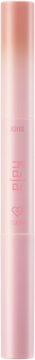 Kaja Wink Dazzle Peach Sprinkle eyeshadow stick, long metallic pink tube with subtle Kaja logo.