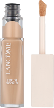 Korektor-serum do twarzy Lancôme Teint Idole Ultra Wear Care & Glow, beżowy, w butelce z aplikatorem.