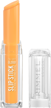 Rimmel Oh My Gloss! Slip Stick, pomarańczowy olejek do ust o smaku kokosowo-waniliowym, otwarty.
