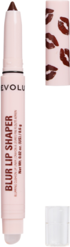Jasnoróżowa konturówka Revolution Blur Lip Shaper z brązową końcówką i aplikatorem blur, widok przód.