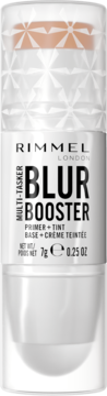 Rimmel London Blur Booster, Multi-Tasker Primer + Tint w białym sztyfcie, widok z przodu, pojemność 7g.