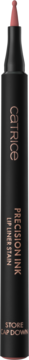 Catrice Precision Lip Liner w ciemnej obudowie z różowo-czerwonym wkładem, widok z przodu. Napis: STORE CAP DOWN.
