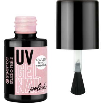 Lakier essence studio nails UV Gel Nail w mlecznoróżowym odcieniu 214 Blush O’ Clock, z pędzelkiem.