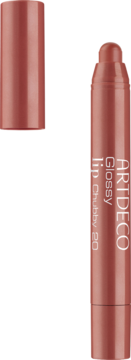 Artdeco Glossy Lip Chubby 20 Boulevard, rdzaworóżowy błyszczyk w sztyfcie, otwarty, na jednolitym tle.