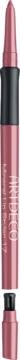 Różowo-czarna, lekko rozmazana konturówka Artdeco Mineral Lip Styler Vintage Nude, z wysuniętym rysikiem.