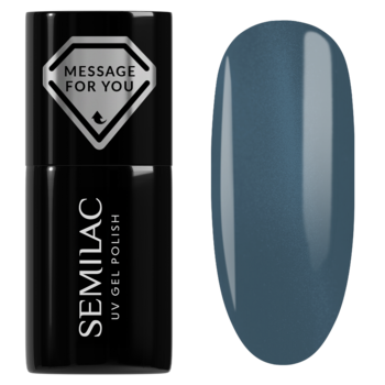 Czarna butelka Semilac 739 Teal Jelly Gloss UV GEL POLISH obok wzornika głębokiego, magnetycznego koloru teal.