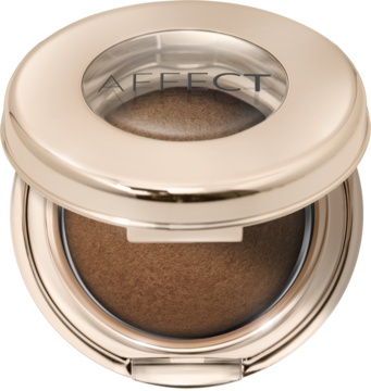 Wypiekany bronzer Affect x Ruda Maluje Glow Bakery Toffee w otwartym różowo-złotym kompakcie.