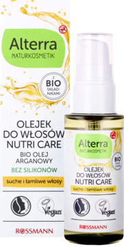 ALTERRA Nutri Care ,olejek do włosów, Olej Arganowy, włosy suche i łamliwe,kompozycja-2