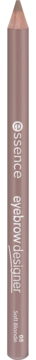 Pionowy widok kredki do brwi Essence Eyebrow Designer, 05 Soft Blonde, w odcieniu beżowo-brązowym.