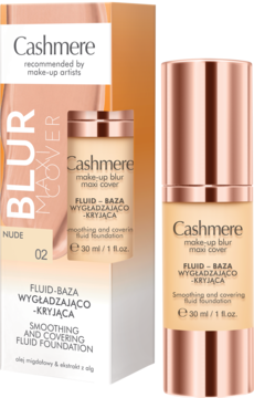 Cashmere Make-Up Blur Maxi Cover Nude 02 wygładzający podkład kryjący w butelce i pudełku.
