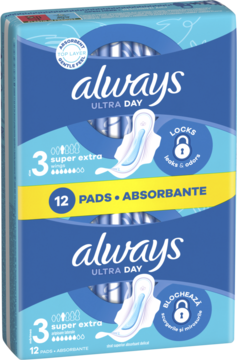 ALWAYS Ultra Day,podpaski higieniczne, ze skrzydełkami, Super Extra,kompozycja-2