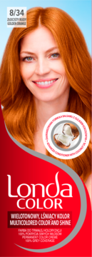 LONDA ,kremowa farba do włosów złocisty rudy 8/34,kompozycja-2