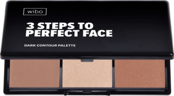 WIBO 3 Steps to Perfect Face ,paleta do konturowania twarzy, zestaw Dark,kompozycja-2