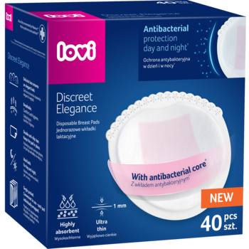 LOVI Discreet Elegance ,wkładki laktacyjne, jednorazowe, cienkie,kompozycja-2