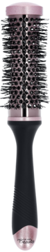 Okrągła szczotka do stylizacji 35mm, czarna, z różowozłotymi akcentami i ceramiczną powłoką turmalinową.