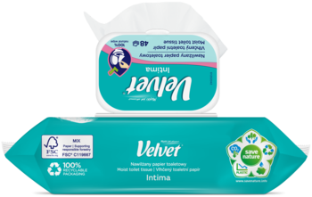 VELVET Intima ,papier toaletowy, nawilżany,kompozycja-2
