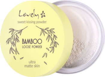 LOVELY Bamboo ,puder do twarzy, matujący, bambusowy, transparentny,kompozycja-2