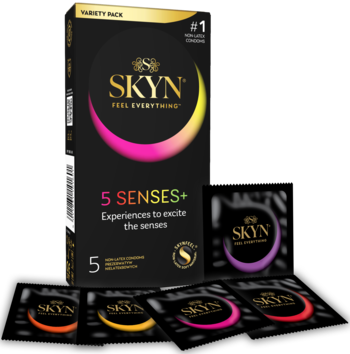 SKYN 5 Senses ,prezerwatywy, nielateksowe,kompozycja-2