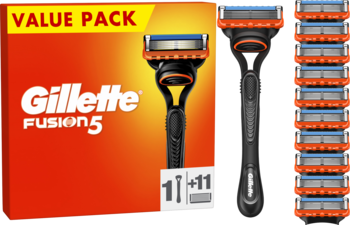 GILLETTE Fusion 5 ,maszynka do golenia, 5-ostrzowa, dla mężczyzn, 1 rączka + 11 wkładów,kompozycja-2