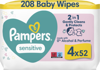 PAMPERS Sensitive ,chusteczki nawilżane dla dzieci,kompozycja-2