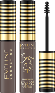 EVELINE COSMETICS Brow&Go! ,tusz do brwi, z zagęszczającymi włokienkami, nr 01 Light,kompozycja-2