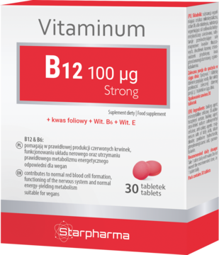 STARPHARMA VITAMINUM ,tabletki, Witamina B12 Strong, suplement diety,kompozycja-2
