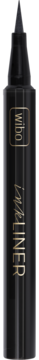 Czarny eyeliner WIBO Magic Eyeliner w pisaku, z precyzyjną końcówką, pionowy widok z przodu.