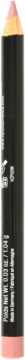 Pionowe zbliżenie kredki do ust SLIM LIP PENCIL w brzoskwiniowym odcieniu, z ciemnym korpusem.