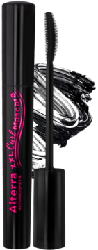 ALTERRA XXL Curl ,tusz do rzęs, nr 01 Black,kompozycja-2