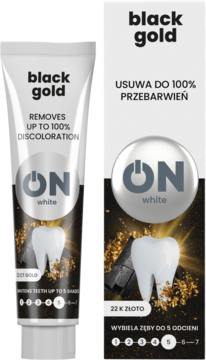 ON white Black Gold,pasta do zębów, 22K złoto,kompozycja-2