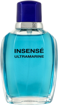 Givenchy Insense Ultramarine, orzeźwiająca męska woda toaletowa w przezroczystym, niebieskim flakonie z ciemną nakrętką.