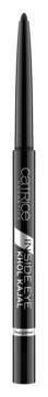 Czarna kredka Catrice Inside Eye Kohl Kajal z temperówką, pionowy widok. Do linii wodnej oka.