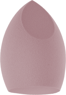 Jasnoróżowa gąbeczka do makijażu z bambusem, jajowata, ze ściętą skośnie górą, do podkładu.