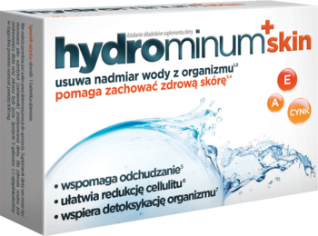 HYDROMINUM  +Skin ,tabletki usuwające nadmiar wody z organizmu, suplement diety,kompozycja-2