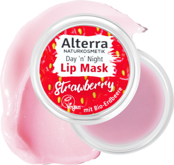 ALTERRA Day'n'Night ,maska do ust, nr 01 Strawberry,kompozycja-2