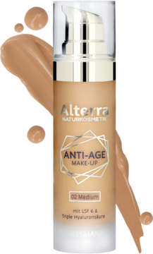 ALTERRA Anti-Age Make-Up ,podkład do twarzy, nr 02 Medium,kompozycja-2