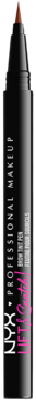 NYX Professional Makeup Lift & Snatch, czarny pisak do brwi z cienką końcówką, widok pionowy.
