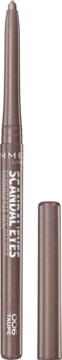 Rimmel Scandal’eyes Exaggerate eyeliner 006 Taupe, automatyczna kredka z odkrytą końcówką i zdjętą skuwką.
