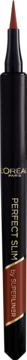 Pionowy widok brązowego eyelinera L'Oréal Super Liner Perfect Slim, z cienką końcówką 0,4 mm.
