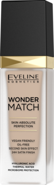 EVELINE COSMETICS Wonder Match ,podkład do twarzy, nr 12 Light Natural,kompozycja-2