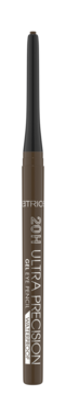 Catrice 20H Ultra Precision Gel Eye Pencil w brązowym kolorze, wodoodporny, widok z przodu z precyzyjną końcówką.