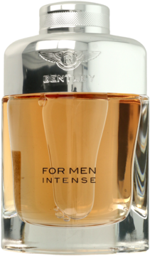 Bentley for Men Intense, bursztynowy zapach w eleganckiej butelce ze szkła i metalowym korkiem z logo.