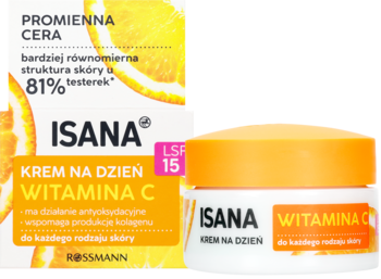 ISANA Vitamin C ,krem do twarzy, rozjaśniający, SPF 15, na dzień,kompozycja-2