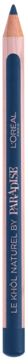 Le Khol by Paradise eyeliner. Dark blue eye pencil with light wood casing, vertical close-up for precise natural makeup.