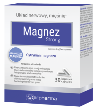STARPHARMA MAGNEZ STRONG ,kapsułki, Cytrynian magnezu, suplement diety,kompozycja-2